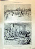Antique Print 1896 Primrose GMine Johannesburg Miners Barnato Park Africa M