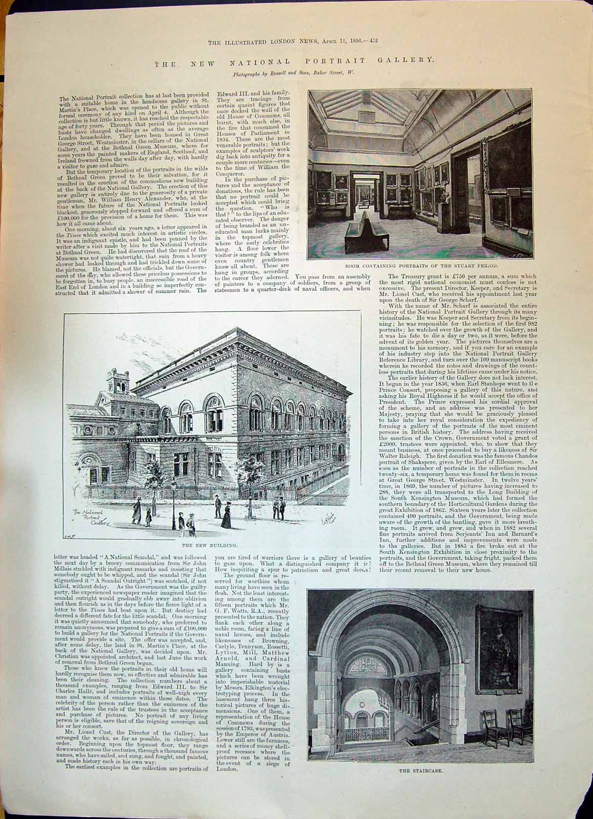 Old 1896 National Gallery Stuart Period Dr. Samuel Wilks College Phys Victorian