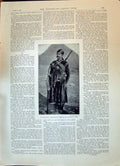 Old Print 1896 Portrait Ras Mangascia Commander-In-Chief Abyssinian Army 19th
