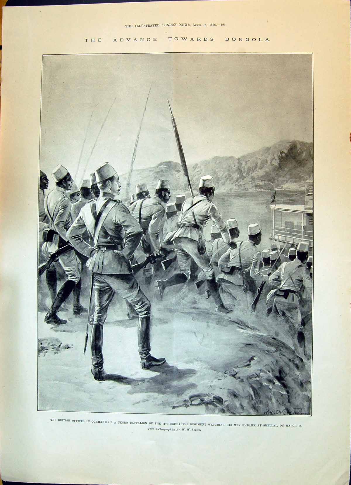 Old 1896 Dongola War British Officer Negro Battalian Soudanese Shella Victorian