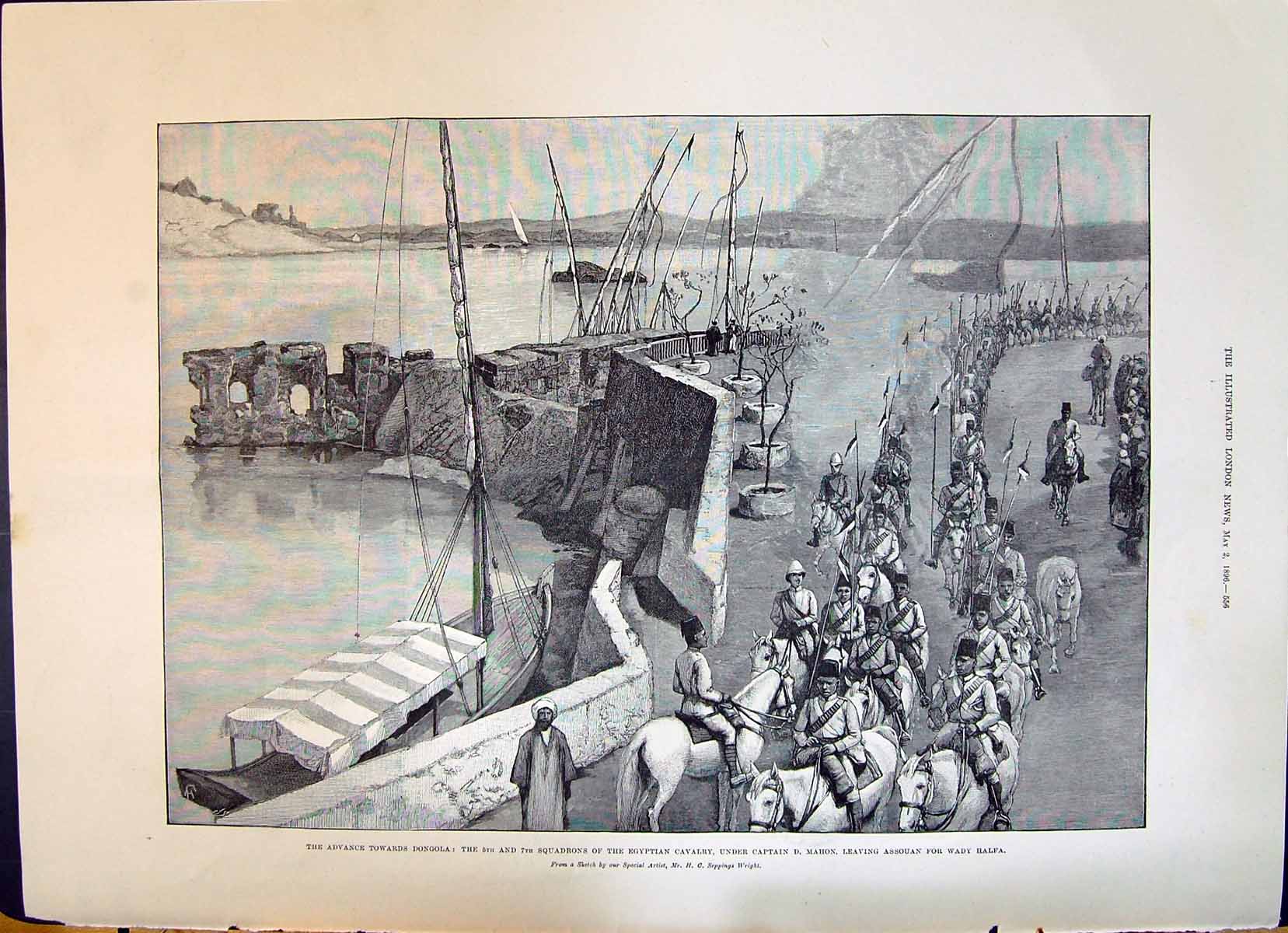 Old 1896 Dongola Egyptian Cavalry Captain Mahon Assouan Wady Halfa Ho Victorian