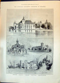 Old 1896 Hungary Budapest Pavilion Archduke Joseph Commerce Carriage Victorian