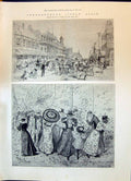Old 1896 Johannesburg Pritchard Street Scene Africa Transport Locusts Victorian