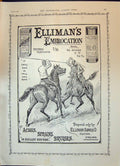 Antique Old Print 1896 Ellimans Embrocation Universal Royal Slough England 19th