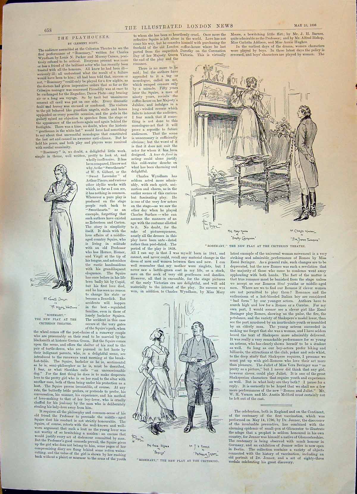 Old 1896 Rosemary Criterion Theatre Hughes Douglas Moore Camel Corps Victorian