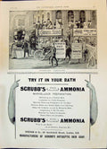 Old Print 1896 Scrubb'S Ammonia Horseless Carriages Colman'S Albion Lamp 19th