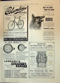 Antique Print 1896 Columbia Bicycles Hovis Bread John Bennet Watch Beethams