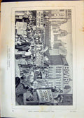 Old 1896 Street Scene London Ludgate Circus Bovril Beethams Hinde'S H Victorian
