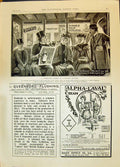 Antique Old Print 1896 Bovril Hinde'S Hair Curlers Omnibus Dairy Supply Alph