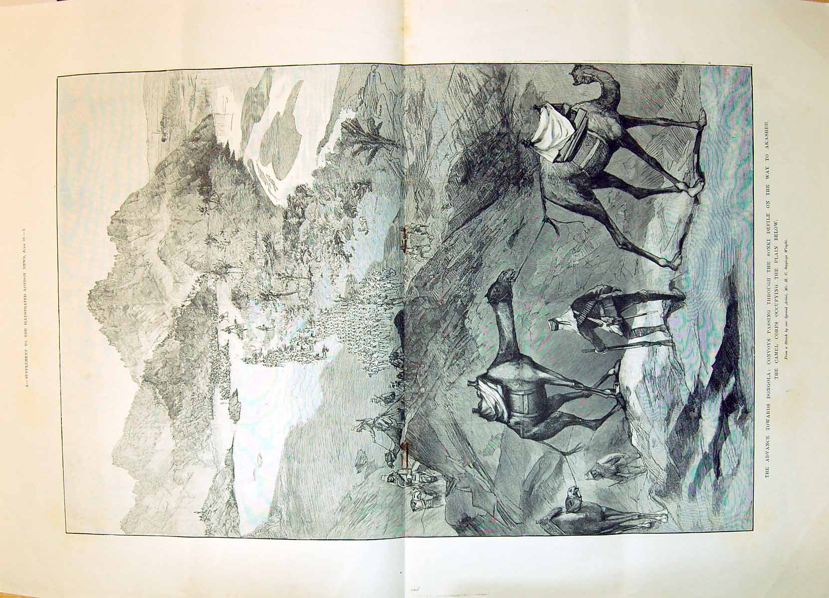 Old 1896 Advance Dongola Sonki Defile Akasheh Camel Corps Convoys Ste 19th