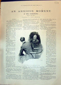 Old 1896 Story Anxious Moment Mrs Hungerford Adolph Birkenruth Illust Victorian