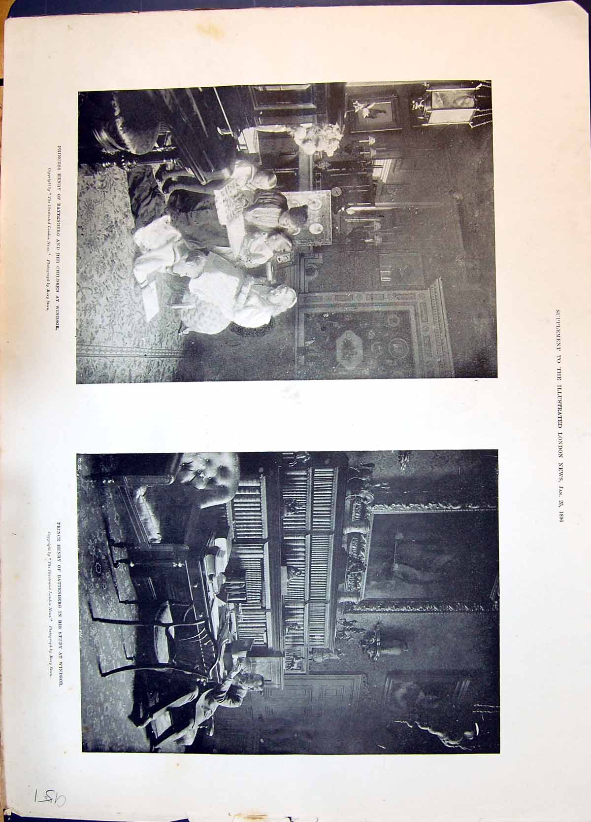 Old 1896 Princess Henry Battenberg Children Windsor Castle Prince Stu Victorian
