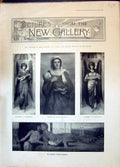 Old 1896 Art Gallery Angel Mother Child Halle Strudwick Aplmer Sackvi Victorian