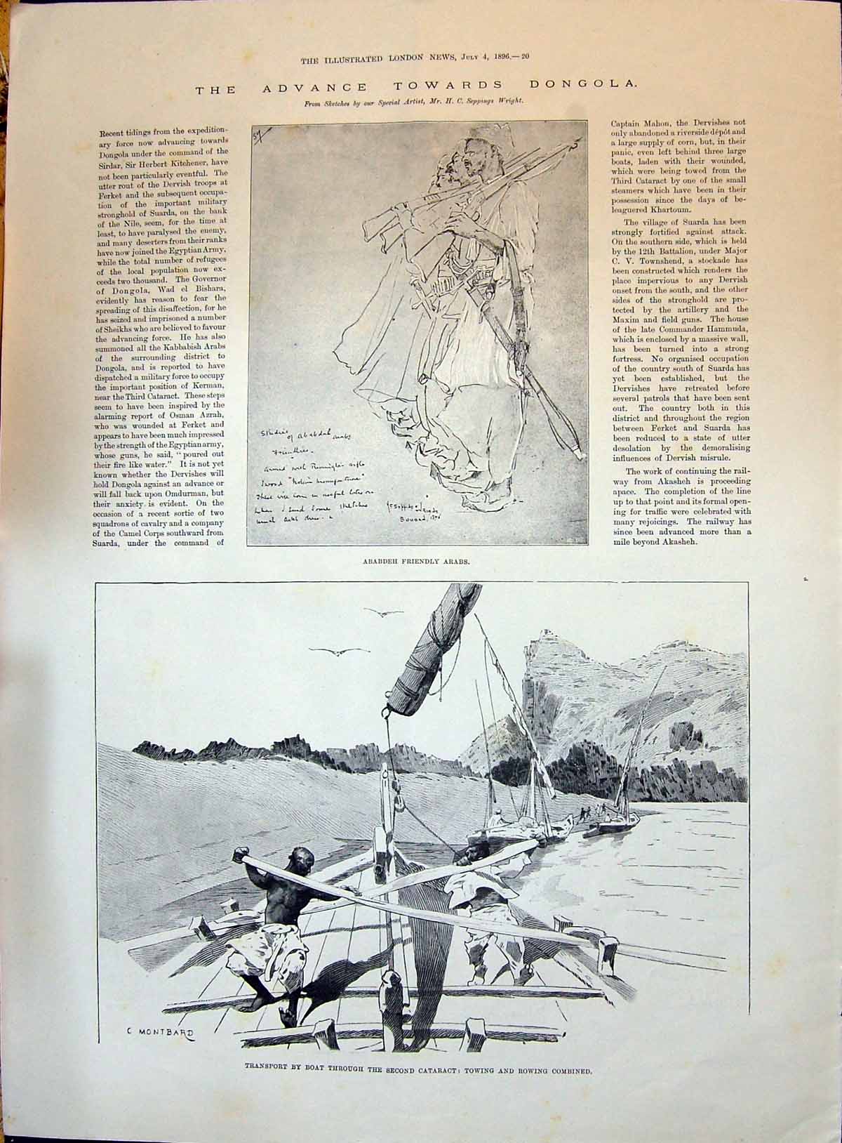 Old 1896 Dongola Ababdeh Friendly Arabs Boat Sheepshanks Lefroy Norwi Victorian