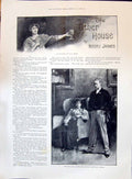 Old 1896 Story Illustration Other House Henry James Man Lady Family H Victorian