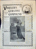Old 1896 Advertisement Charles Vogeler'S Curative Compound Nurse Alic Victorian