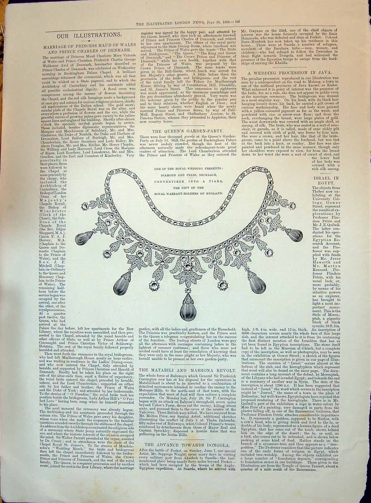 Old 1896 Royal Wedding Present Diamond Pearl Necklace Convertible Tia Victorian