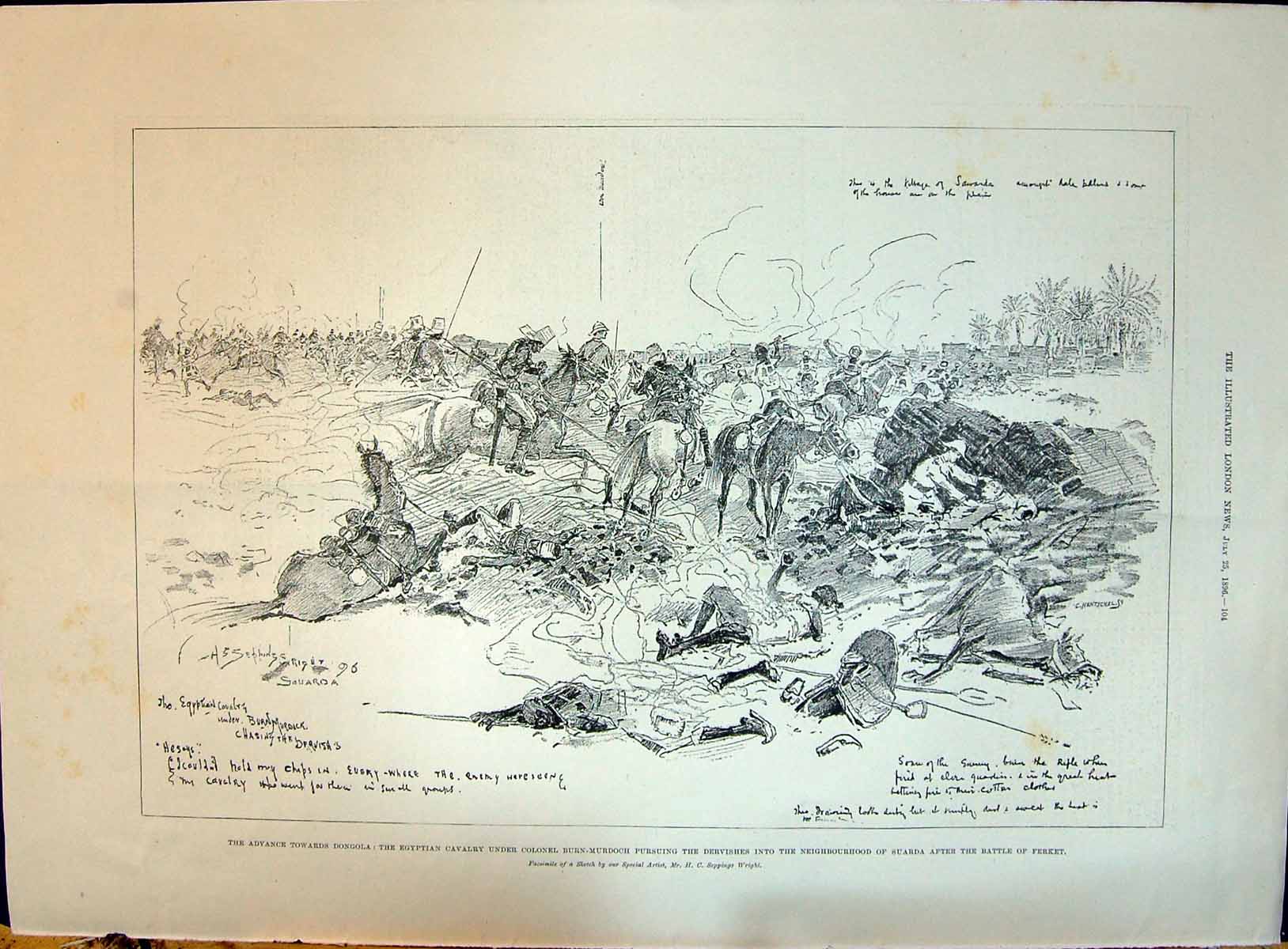 Old 1896 Dongola War Colonel Burn-Murdoch Dervishes Suarda Ferket Shi Victorian
