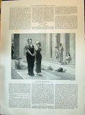 Antique Print 1896 Pro Leones Roman People Edward Radford Lady Man Romance 19th