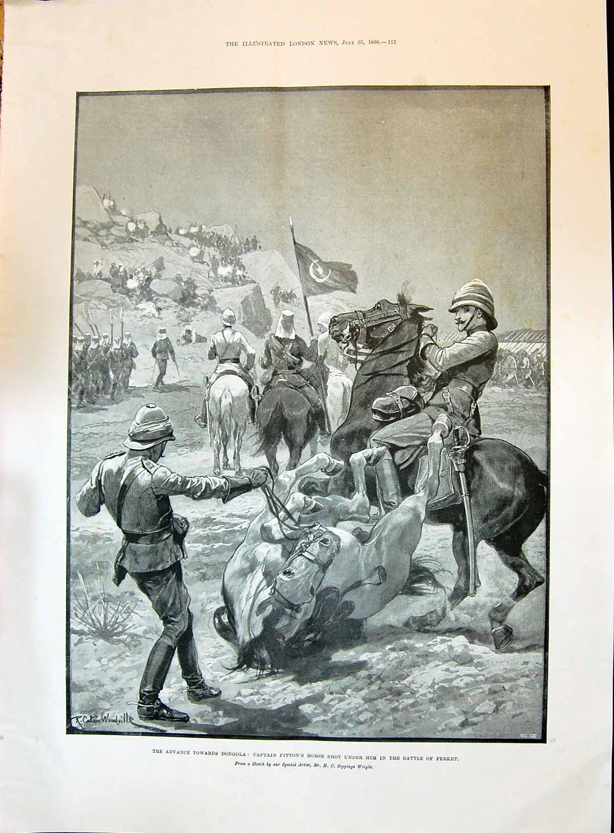 Old 1896 Dongola War Captain Fitton Horse Battle Ferket Fashion Serge Victorian
