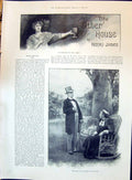 Old 1896 Story Illustration Other House Henry James Garden Scene Lady Victorian