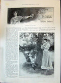 Old 1896 Story Illustration Other House Henry James Man Lady Umbrella Victorian