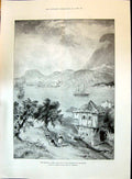 Old 1896 Crete Suda Bay Ships Simpson Dongola War Convoy Camels Seppi Victorian