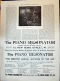 Antique Old Print 1896 Piano Resonator Daniel Mayer Patens Bond Street London