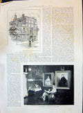 Old 1896 John Millais House Study Palace Gate Bright Fishing Boat Spo Victorian