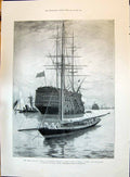 Old 1896 German Emperor Ship Meteor Portsmouth Nelson Victory Salmon Victorian