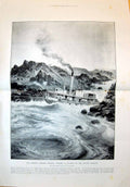 Old 1896 War Advance Dongola Hauling Gun-Boat Second Cataract Big Gat 19th