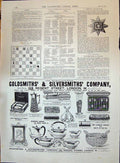 Antique Old Print 1896 Chinese Decoration Advertisement Gsmiths Silversmiths