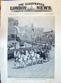 Old 1896 Visit Czar Czarina Vienna Emperors Riding Through Prater Str Victorian