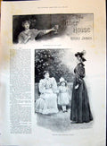 Old 1896 Story Illustration Other House Henry James Mother Children G Victorian