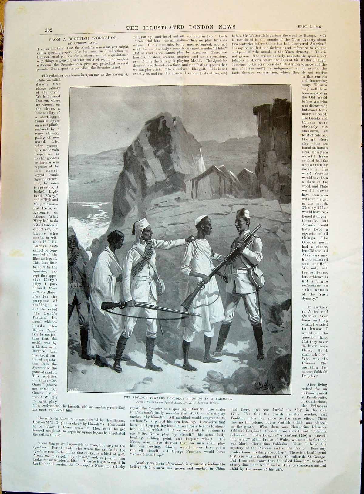 Old 1896 Dongola War Siers Prisoners Glasgow Zanzibar Ship Slaves Fruit 19th