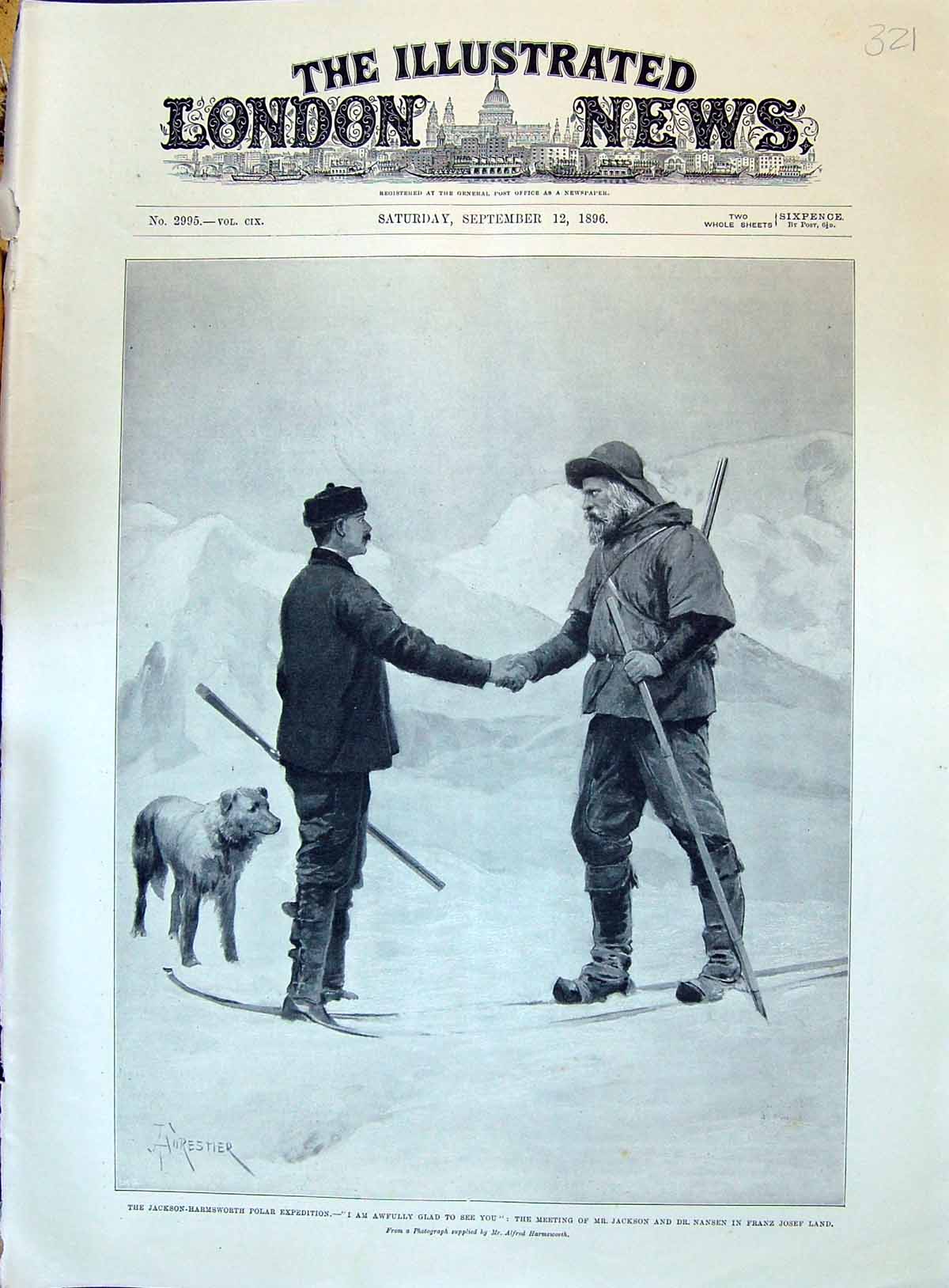 Old 1896 Jackson Harmsworth Polar Expedition Nansen Franz Joseph Land Fo 19th