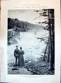 Old 1896 Dr. Nansen Lerfos Waterfall Trondhjem Norway Russian Yacht S Victorian