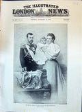 Original Old Antique Print 1896 Portrait Czar Czarina Daughter Grand Duche 19th