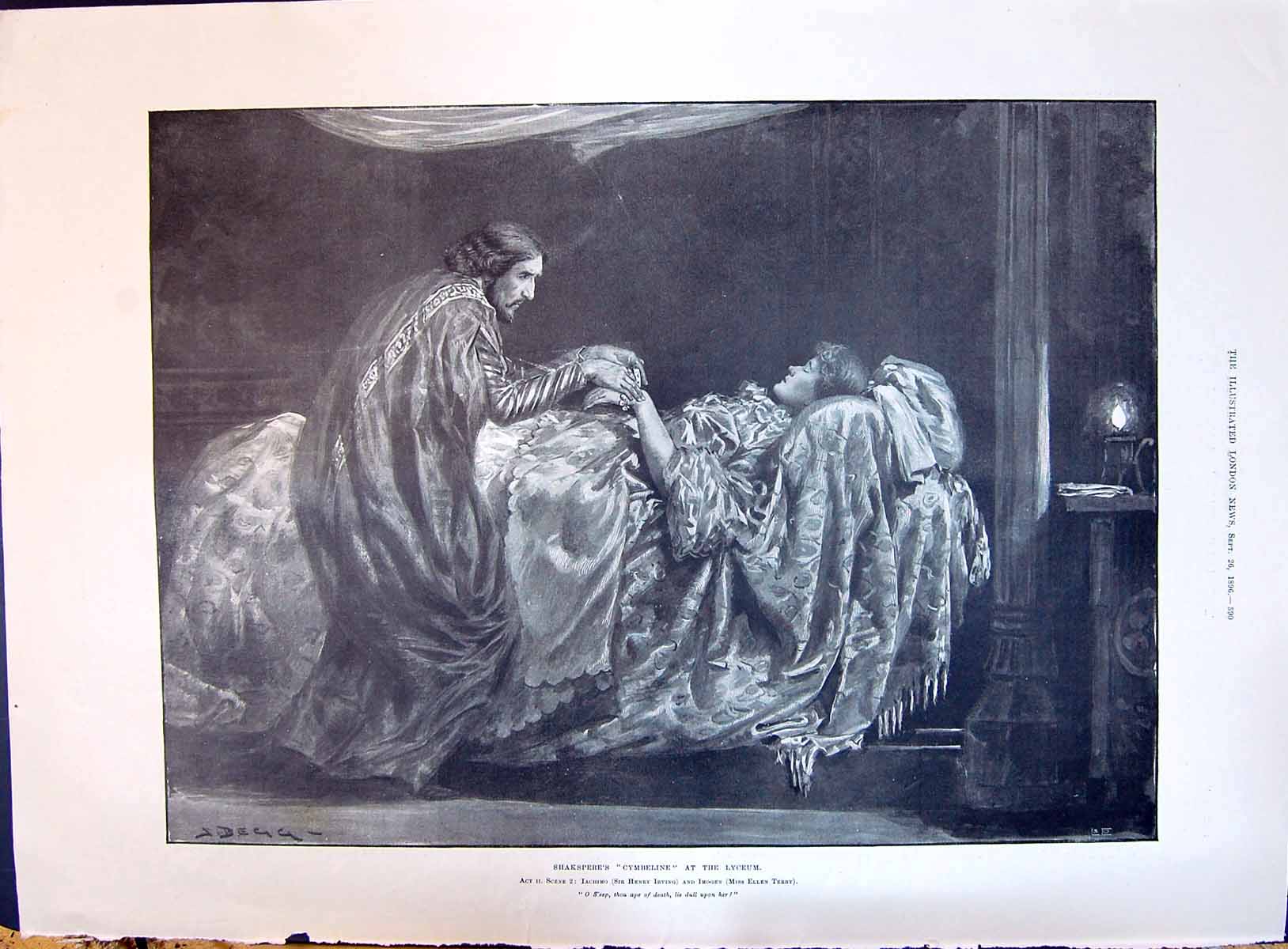 Old 1896 Shakspere Cymbeline Lyceum Theatre Irving Terry Queen Czar R Victorian