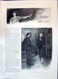 Old 1896 Story Illustration Other House Henry James Men House Meeting Victorian