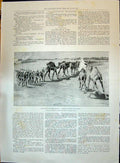 Old Print 1896 Dongola Convoy Siers Camels War Man Lady Romance Portrait 19th