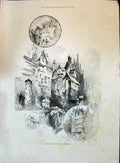 Old 1896 Edinburgh White Horse John Knox'S House Fox Trap Geese Farmy Victorian