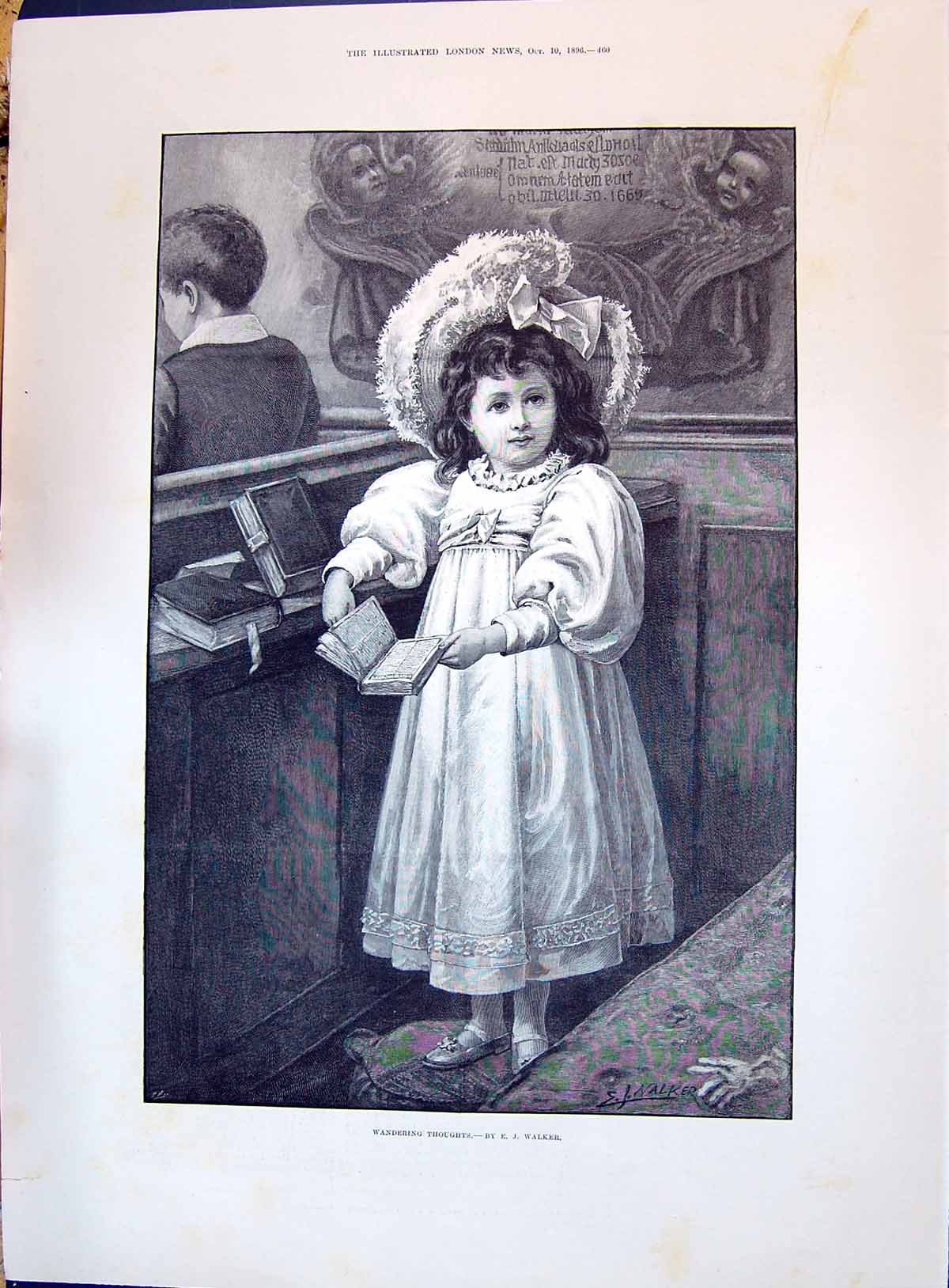 Old 1896 Young Girl Church Bible Walker Bucharest Francis Joseph Ship Victorian