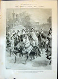 Old 1896 Czar Paris Procession Place Concorde Guard Arab Chiefs Czari Victorian
