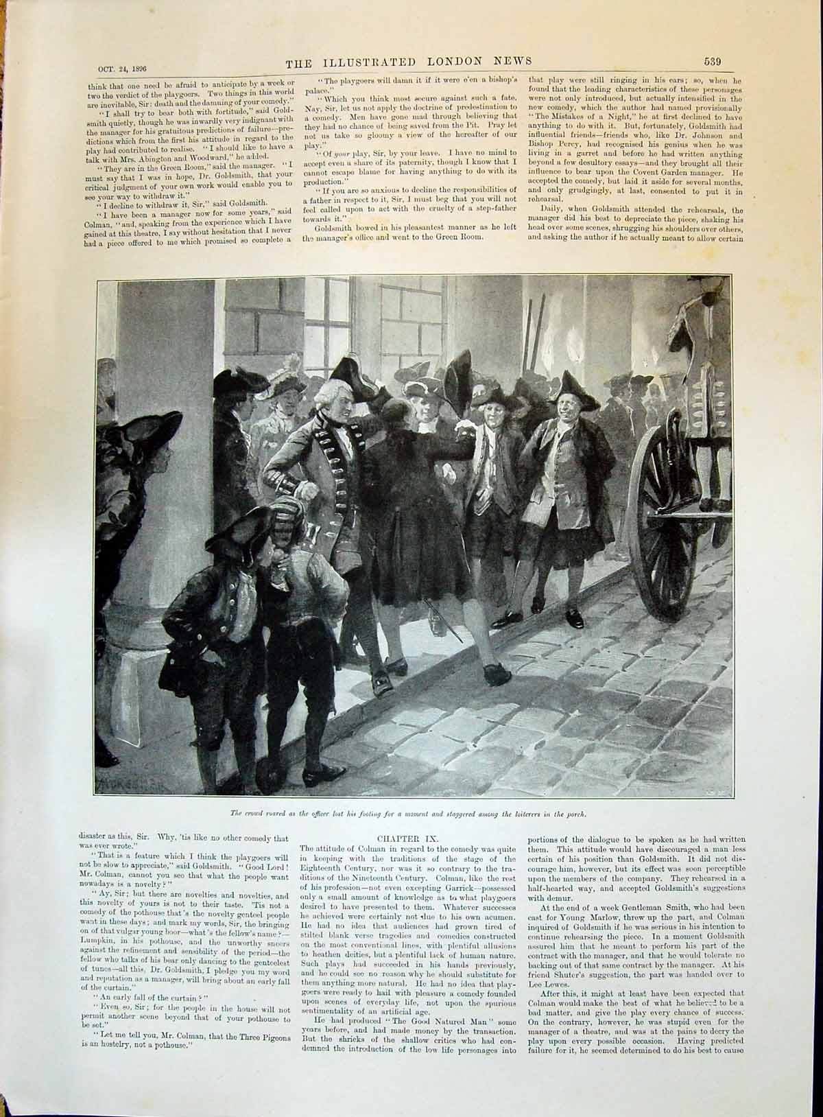 Old 1896 Street Scene Men Loiterers Porch Coach Turkish Crisis Armeni Victorian