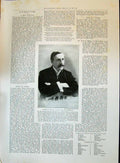 Antique Old Print 1896 Portrait Writers Day Mr Max Pemberton Puritan'S Wife