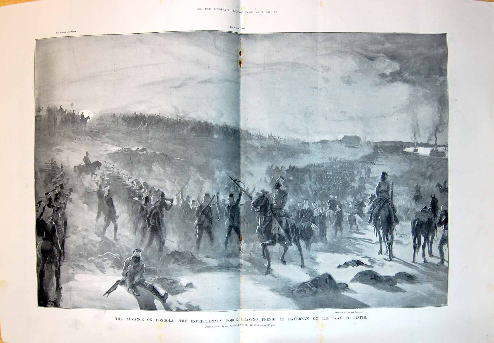 Old 1896 War Advance Dongola Expeditionary Force Fereig Hafir Camel C 19th
