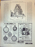 Antique Print 1896 Lipton Premises City Road London Bennett Myrtle Tobacco 19th
