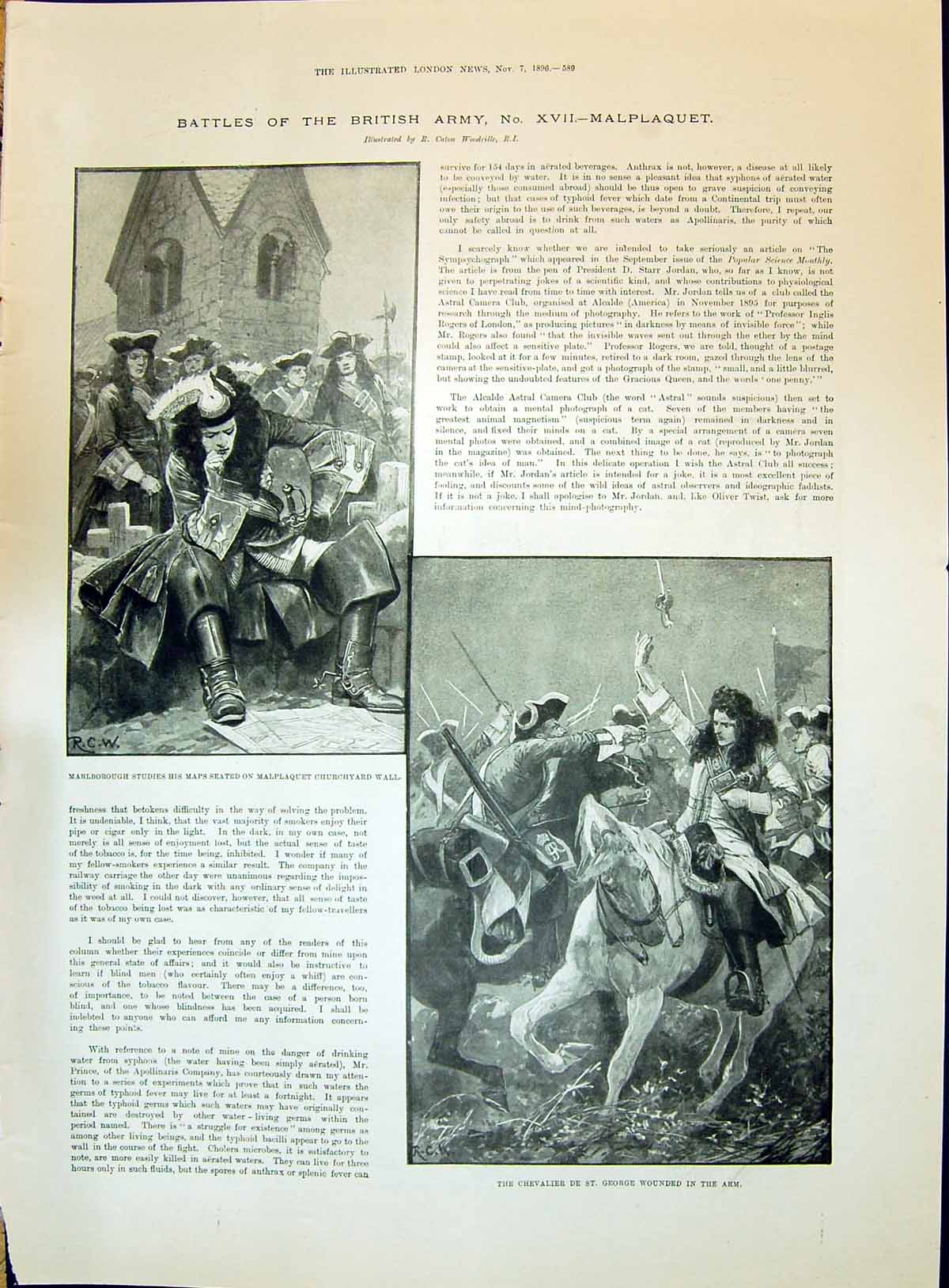 Old 1896 British Army Battles Marlborough Malplaquet Chevalier Evans Victorian
