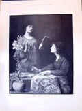 Antique Print 1896 Sweet Legend Beautiful Women Fry Madame Paquin Isidore P